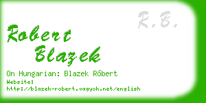 robert blazek business card